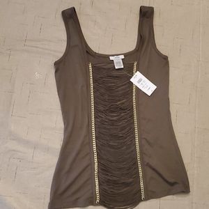 Cache Olive Party Tank Top NWT